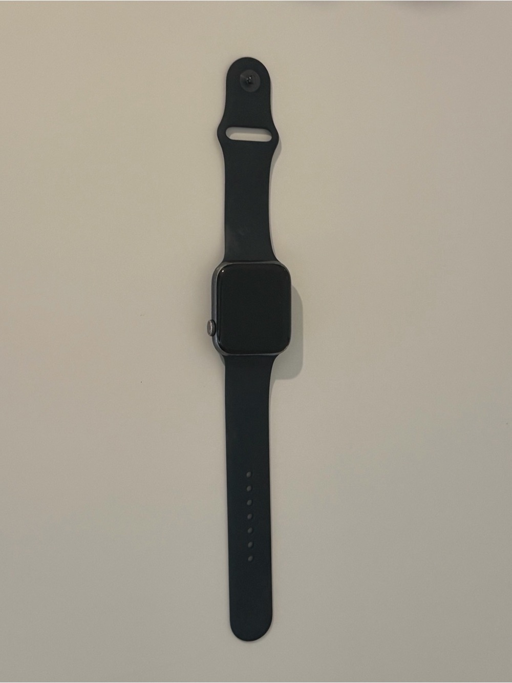 Apple Black Smartwatch with Navy Sport Band